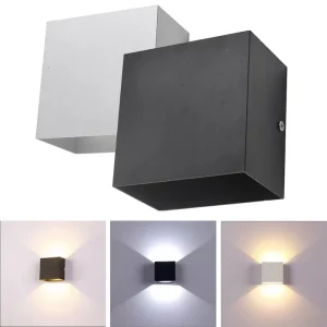 Applique murale cube LED COB à intensité variable, 6W, 85-265V, éclairage intérieur, blanc, noir, éclairage domestique moderne, décoration, applique Applique murale cube LED COB à intensité variable, 6W, 85-265V, éclairage intérieur, blanc, noir, éclairage domestique moderne, décoration, applique