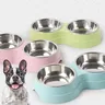 Mangeoire double en acier inoxydable pour animaux de… – vue 2
