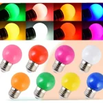 Ampoule LED colorée RVB Bldécentr1 W, 2W, 3W, 5W, B22, rouge, bleu, vert, blanc, chaud, décoration de la maison, lampe d&rsquo;intérieur, Noël, 10 pièces