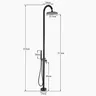 Colonne Douche Extérieure Sur Pied Tête Pluie Ronde… – vue 6