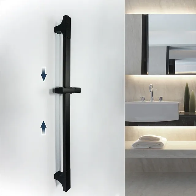 Barre de Douche Coulissante Noire en Acier Inoxydable – vue 2