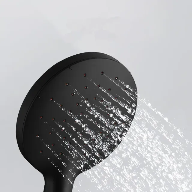 Pommeau de douche à main économie d'eau noir salle de… – vue 3