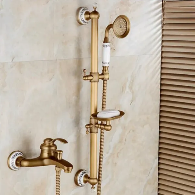 Robinet mitigeur de baignoire en Bronze Antique