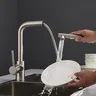 Robinet de cuisine pivotant en laiton Nickel