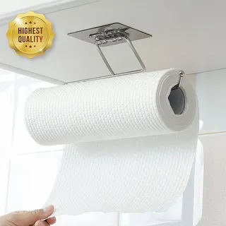 Porte rouleau essuie tout mural adhésif acier inoxydable chromé…