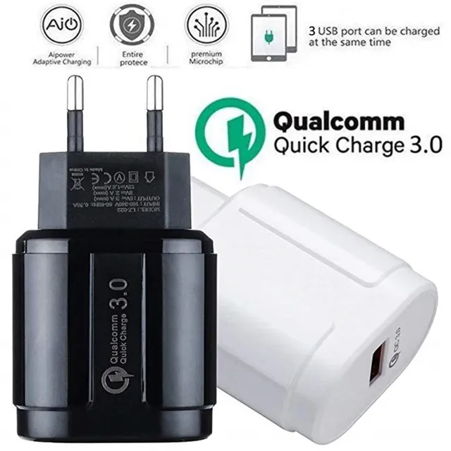 Chargeur secteur USB rapide 18W trois ports prise…
