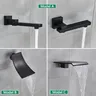Ensemble de robinets de douche noirs système de douche à… – vue 4
