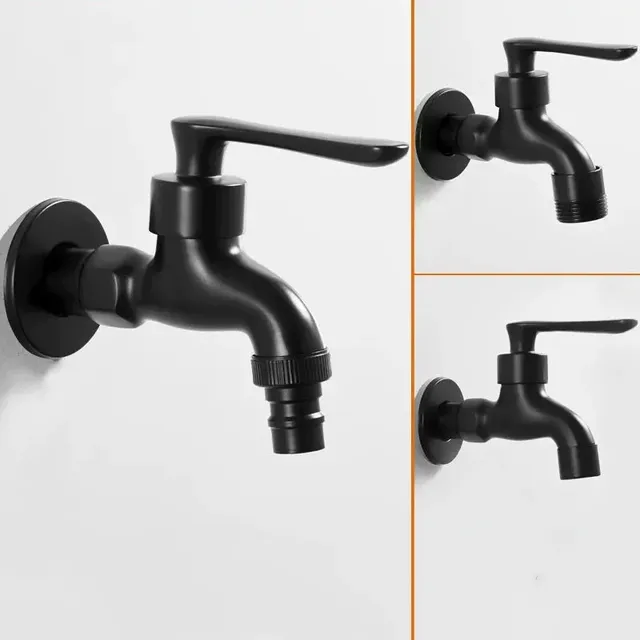 Robinet froid simple en laiton noir