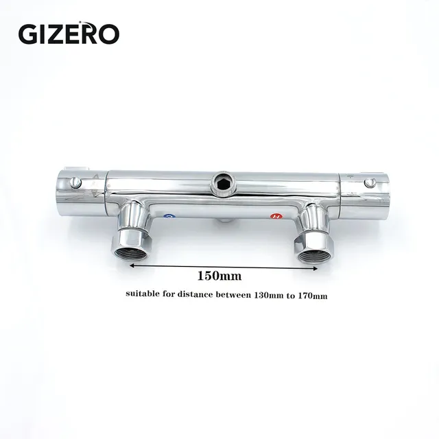 Mitigeur thermostatique douche mural chromé cylindrique… – vue 5