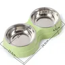 Mangeoire double en acier inoxydable pour animaux de… – vue 4