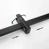 Barre de Douche Coulissante Noire en Acier Inoxydable – vue 3
