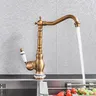 Robinet de lavabo à poignée en céramique en laiton Antique – vue 4