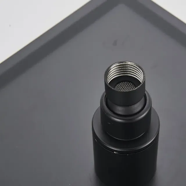 Pommeau de douche carré noir de 16 pouces – vue 3