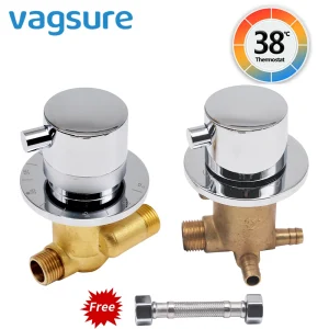 Robinet de cabine de douche thermostatique de Type fendu, baignoire-douche, mélangeur en laiton, inverseur, filetage de vis ou Intubation de sortie 2/3/4/5 Robinet de cabine de douche thermostatique de Type fendu, baignoire-douche, mélangeur en laiton, inverseur, filetage de vis ou Intubation de sortie 2/3/4/5