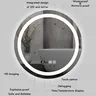 HOMirror rond intelligent à LED avec cadre doré et noir – vue 4