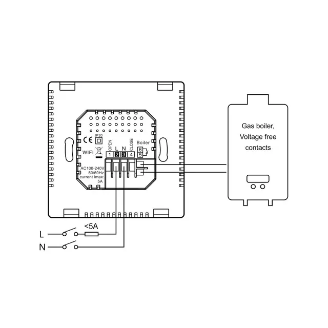 Thermostat mural programmable intelligent wifi connecté… – vue 4