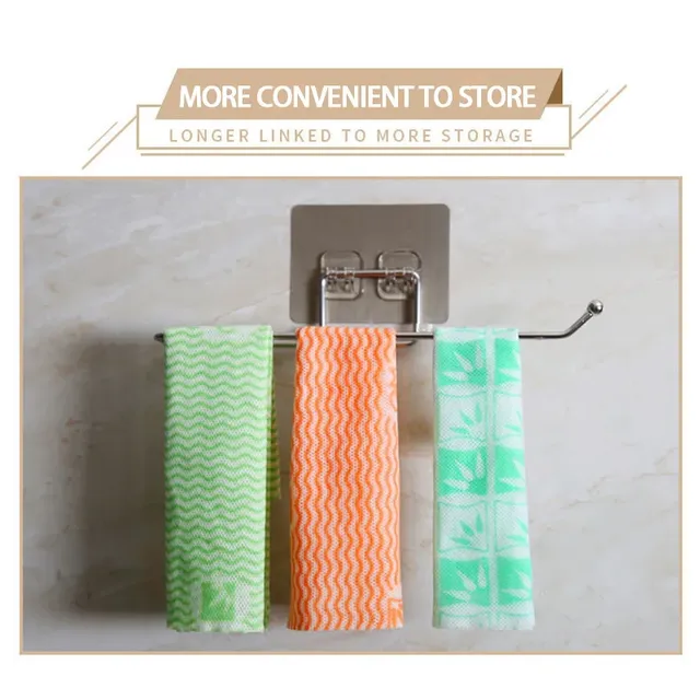 Porte rouleau essuie tout mural adhésif acier inoxydable… – vue 3
