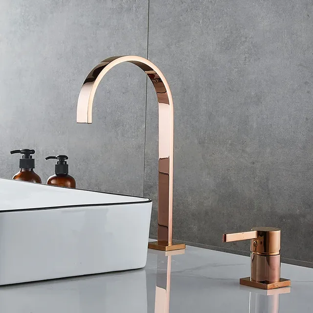 Robinet de lavabo salle de bains tuyau super long deux… – vue 3
