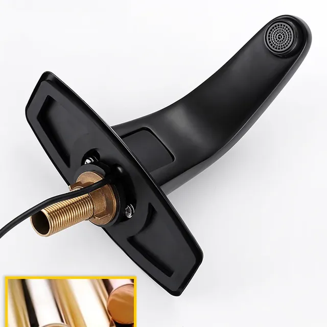 Robinet de lavabo intelligent à capteur noir mat – vue 4