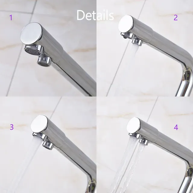 Robinet de cuisine chromé à double bec – vue 5