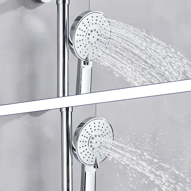 Ensemble de douche thermostatique chromé – vue 3