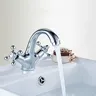 Robinet de lavabo de salle de bains en laiton à Double… – vue 4