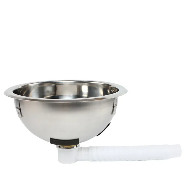 Évier rond inoxydable poli résistant corrosion compact… – vue 3