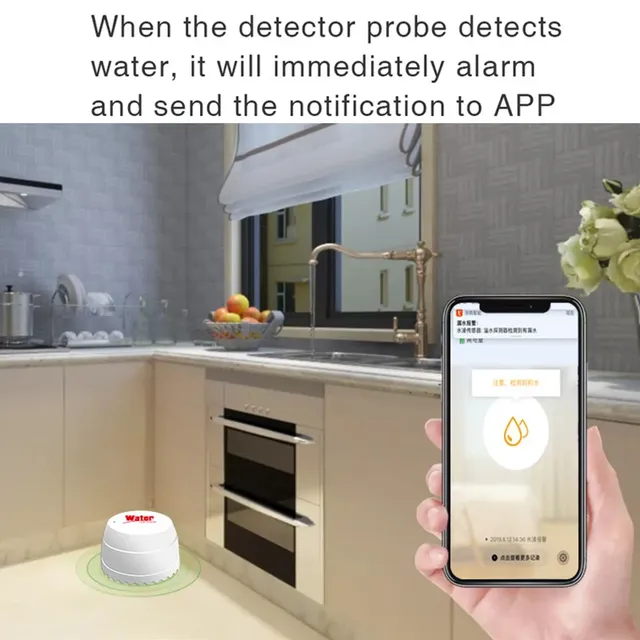 Capteur d'eau WiFi Tuya – vue 3