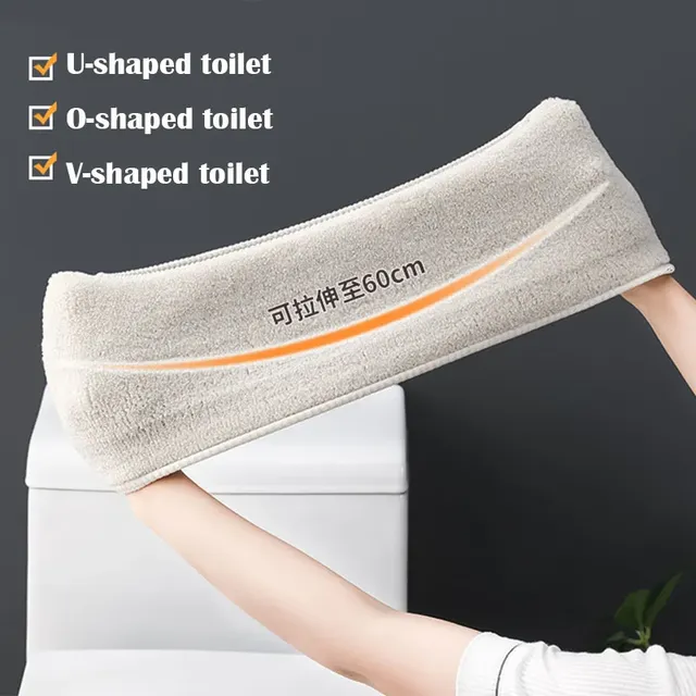 Housse siège toilette rembourrée microfibre chenille… – vue 5