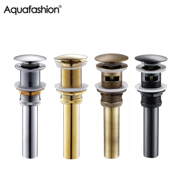 Bonde vidange lavabo vasque clicclac laiton inoxydable… – vue 2