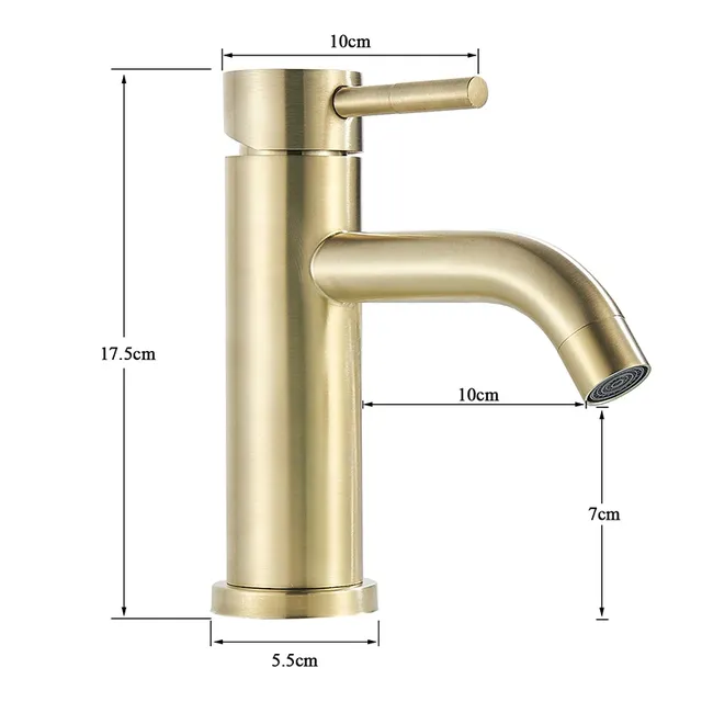 SHBSHAIMY robinet de lavabo doré brossé – vue 6