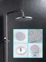 Pommeau de douche salle de bain 3 Modes ABS rond chromé… – vue 4