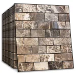 Panneaux Muraux 3D en Pierre de Brique pour Salon, Papier Peint Auto-Adhésif Imperméable pour Chambre à Coucher, Cuisine, Décoration de Maison