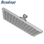 Pommeau de douche carré de 8 pouces, plastique ABS, jet unique, facile à installer, douche pluie de luxe, accessoires de salle de bain SPA