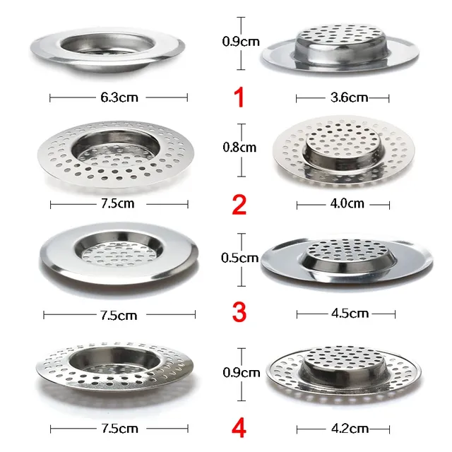 Filtre de grille d'évier de cuisine en acier inoxydable