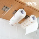 Porte-papier hygiénique suspendu, 1/2 pièces, porte-rouleau de papier, porte-serviettes de salle de bains, support de cuisine, support de papier, supports de rangement à domicile