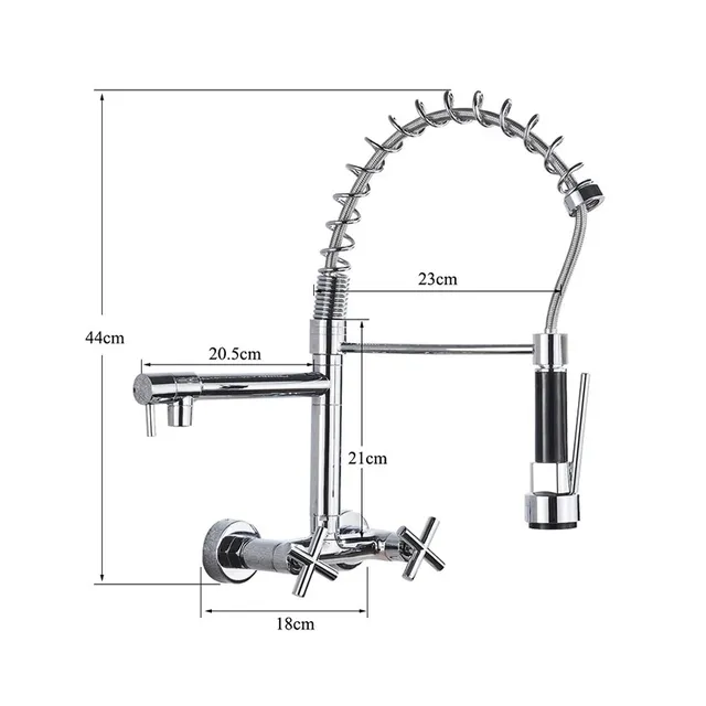 Robinet mural noir pour cuisine – vue 6