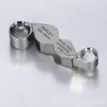 Miroir grossissant double pliant, deux lentilles 10 fois 20 fois, lentille en verre optique, Identification artisanale, loupe