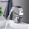 Robinet mitigeur de lavabo chaud et froid en cuivre – vue 2