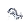Robinet de lavabo de salle de bains en laiton à Double… – vue 7