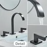 Robinet de lavabo de salle de bains noir – vue 5