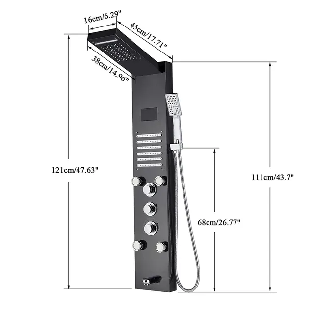 Panneau de douche à lumière LED – vue 6