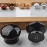 Poignée meuble bois ronde bombée base évasée insert… – vue 6