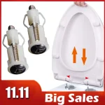 charnières abattant toilette universelles nylon tige filetée métal ressort apparent réglables vertical latéral montage rapide remplacement goupilles lot deux