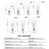 3W 6W 9W 12W 15W 18W 20W LED ampoule lampes E27 E14… – vue 4