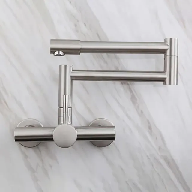 Robinet d'évier de cuisine brossé en acier inoxydable 304 – vue 2