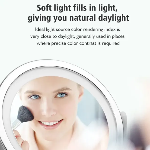 Miroir de maquillage LED 1X 5X Grossissement Rotation… – vue 2
