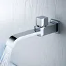 Robinet de lavabo mural en laiton à poignée unique – vue 3