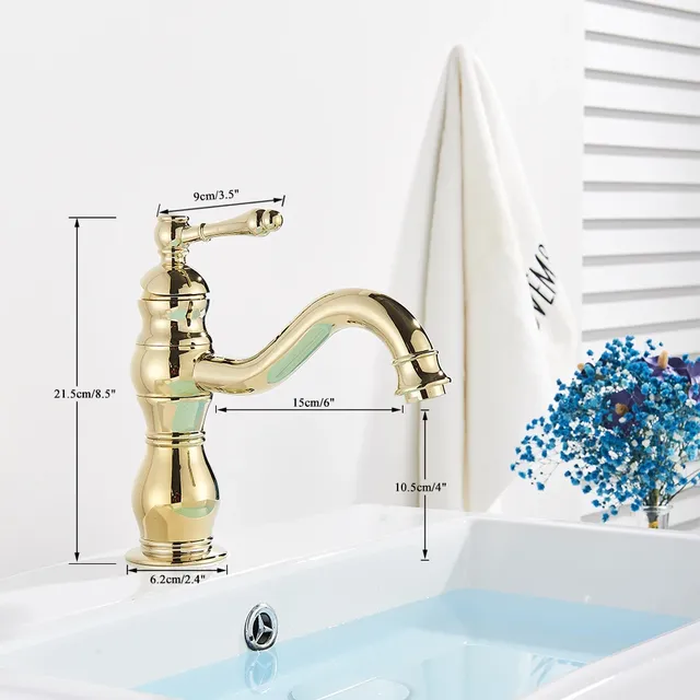 Onyzpily robinet de lavabo de bain en laiton chromé – vue 4