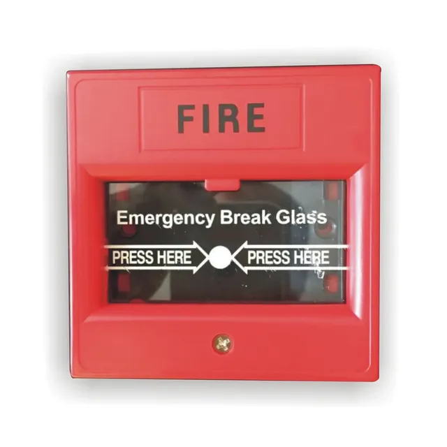 Bouton alarme rupture verre urgence mural carré… – vue 3